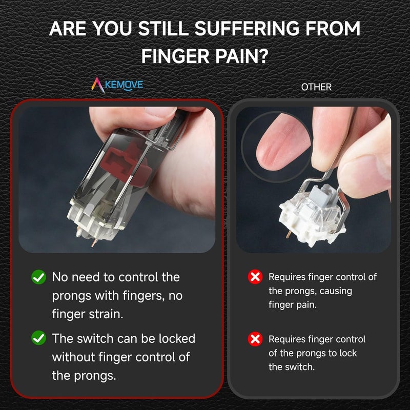 KEMOVE P10-V1 4-Claw Switch & Keycap Puller for Mechanical Keyboards - Ergonomic Pain-Free Design, 304 Stainless Steel Omni-Directional Tool for Effortless Switch/Keycap Removal - Image 3